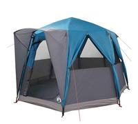 vidaXL Tenda Capanna con Tetto Blu e Grigio 320 x 320 x 203 cm,