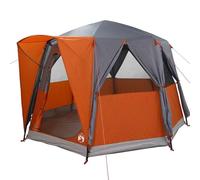 vidaXL Tenda Capanna con Tetto Grigio e Arancione 320 x 320 x 203 cm,
