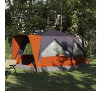 vidaXL Tenda Capanna con tetto Grigio e arancione 400 x 350 x 212 cm