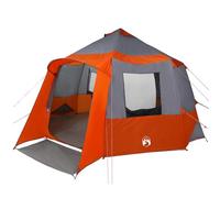 vidaXL Tenda Capanna con Tetto Grigio e Arancione 405 x 405 x 273 cm,