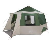 vidaXL Tenda Capanna con Tetto Verde e Bianco 405 x 405 x 273 cm,