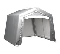 vidaXL Tenda Capannone 300x300 cm Grigio Acciaio