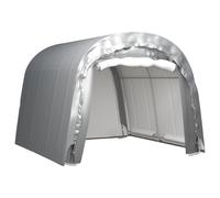 vidaXL Tenda Capannone 300x300 cm in Acciaio Grigio