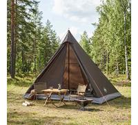vidaXL Tenda da trekking marrone e grigio per 2 persone, tenda da campeggio portatile, tetto da viaggio compatto, attrezzatura da campeggio affidabile, attrezzatura da esterno robusta