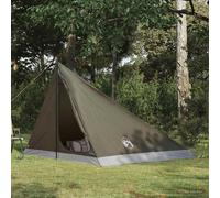 vidaXL Tenda da trekking marrone e grigio per 4 persone, tenda da campeggio portatile, tetto da viaggio compatto, attrezzatura da campeggio affidabile, attrezzatura da esterno robusta