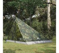 vidaXL Tenda da trekking mimetica per 4 persone, economica, portatile, tetto da viaggio compatto, attrezzatura da campeggio affidabile, attrezzatura da esterno robusta