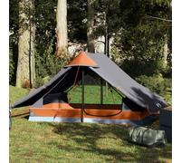 vidaXL Tenda da Campeggio 2 Persone Grigio Impermeabile
