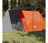 vidaXL Tenda da Campeggio 3 Persone Grigio e Arancione Impermeabile