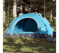 vidaXL Tenda da Campeggio 4 Persone Blu a Rilascio Rapido