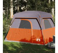 vidaXL Tenda da Campeggio a Cabina 4 Persone Arancione Impermeabile