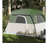 vidaXL Tenda da Campeggio a Cabina per 4 Persone Verde Impermeabile, Tenda, Tenda da Esterno, Tenda Leggera, Tenda da Giardino, Tenda da Giardino