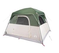 vidaXL Tenda da Campeggio a Cabina per 4 Persone Verde Impermeabile, Tenda, Tenda da Esterno, Tenda Leggera, Tenda da Giardino, Tenda da Giardino