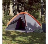 vidaXL Tenda da Campeggio a Cupola 2 Persone Grigio e Arancione