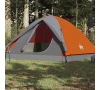 vidaXL Tenda da Campeggio a Cupola 3 Persone Arancione Impermeabile