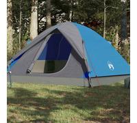 vidaXL Tenda da Campeggio a Cupola per 3 Persone Blu Impermeabile