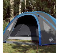 vidaXL Tenda da Campeggio a Cupola per 4 Persone Blu Impermeabile