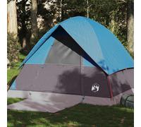 vidaXL Tenda da Campeggio a Cupola per 4 Persone Blu Impermeabile