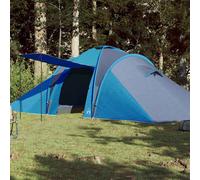 vidaXL Tenda da Campeggio a Cupola per 4 Persone Blu Impermeabile