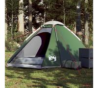 vidaXL Tenda da Campeggio a Cupola per 4 Persone Verde Impermeabile