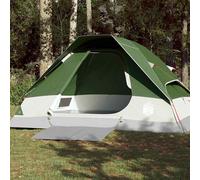 vidaXL Tenda da Campeggio a Cupola per 4 Persone Verde Impermeabile