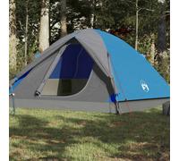 vidaXL Tenda da Campeggio a Cupola per 6 Persone Blu Impermeabile