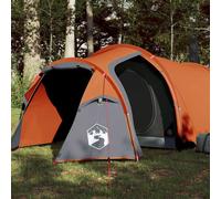 vidaXL Tenda da Campeggio a Tunnel 3 Persone Arancione Impermeabile