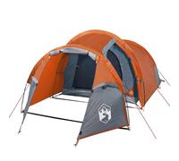 vidaXL Tenda da Campeggio a Tunnel 3 Persone Arancione Impermeabile