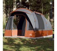 vidaXL Tenda da Campeggio a Tunnel per 3 Persone Grigio e Arancione