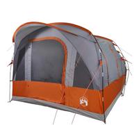 vidaXL Tenda da Campeggio a Tunnel per 3 Persone Grigio e Arancione