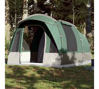 vidaXL Tenda da Campeggio a Tunnel per 3 Persone Verde Impermeabile