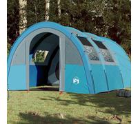 vidaXL Tenda da Campeggio a Tunnel per 4 Persone Blu Impermeabile