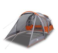 vidaXL Tenda da Campeggio a Tunnel per 4 Persone Grigia Impermeabile, Tenda, Tenda da Esterno, Tenda per 4 Persone, Tenda da Giardino