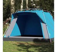 vidaXL Tenda da Campeggio Cabina 4 Persone Blu a Rilascio Rapido
