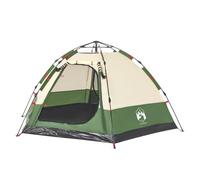 vidaXL Tenda da Campeggio Cabina 4 Persone Verde a Rilascio Rapido