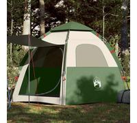 vidaXL Tenda da Campeggio Cabina 4 Persone Verde a Rilascio Rapido