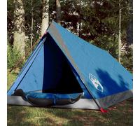 vidaXL Tenda da Campeggio per 2 Persone Blu Impermeabile