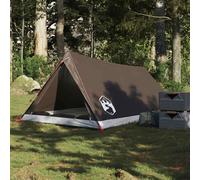vidaXL Tenda da Campeggio per 2 Persone Marrone Impermeabile