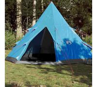 vidaXL Tenda da Campeggio Tipi per 4 Persone Blu Impermeabile