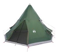 vidaXL Tenda Tipi da Campeggio per 4 Persone Verde Impermeabile