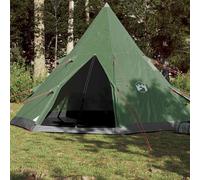 vidaXL Tenda da Campeggio Tipi per 4 Persone Verde Impermeabile