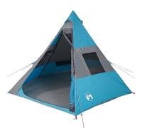 vidaXL Tenda da Campeggio Tipi per 7 Persone Blu Impermeabile