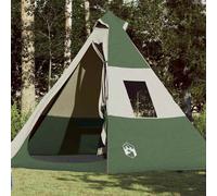 vidaXL Tenda da Campeggio Tipi per 7 Persone Verde Impermeabile
