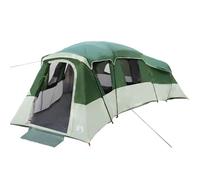 vidaXL Tenda da Campeggio Verde per 6 Persone in Poliestere Resistente alle Intemperie. Misure: 762 x 655 x 218 cm. Ha Una Chiusura a Cerniera, è Traspirante e Impermeabile con Rivestimento in PU. I