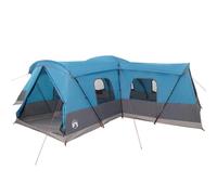 vidaXL Tenda per 16 persone con tetto Blu 680 x 510 x 210 cm, Tenda da campeggio moderna, leggera e impermeabile, per famiglia, avventure all'aperto, facile da montare