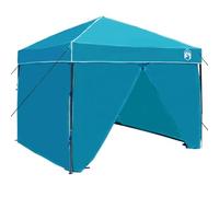 vidaXL Tenda da evento pop-up blu Oxford tessuto 250 x 250 x 227 cm, con custodia per il trasporto, telaio stabile, molto spazio per feste eleganti, matrimoni e altro ancora, protezione robusta, chic