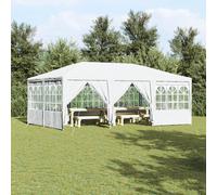 vidaXL Tendone da Festa con 10 pareti Bianche 6x4 m PE