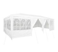 vidaXL Tenda per feste con 12 pareti laterali, bianco, 8 x 4 m, PE