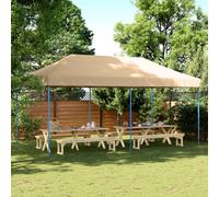vidaXL Tenda da Festa Pieghevole Pop-Up Beige 580x292x315 cm