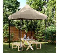vidaXL Tenda da Festa Pieghevole Pop-Up Tortora 200x200x306 cm