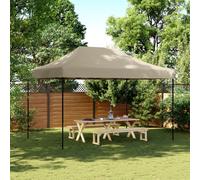 vidaXL Tenda da Festa Pieghevole Pop-Up Tortora 410x279x315 cm